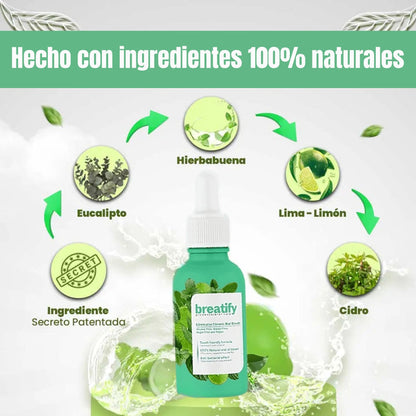 Breatify® Gotas Naturales para Eliminar el 😷 Mal Aliento