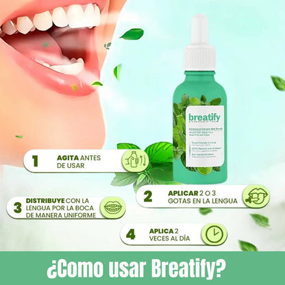 Breatify® Gotas Naturales para Eliminar el 😷 Mal Aliento