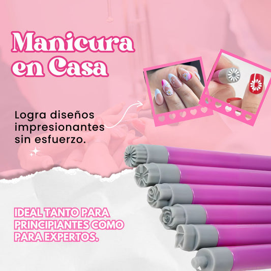 Set Pincel Para Uñas X6