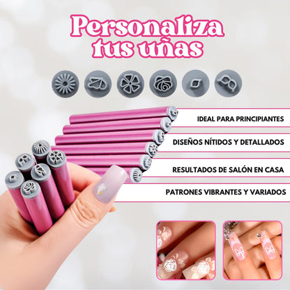 Set Pincel Para Uñas X6