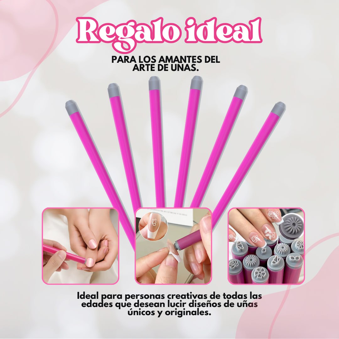 Set Pincel Para Uñas X6