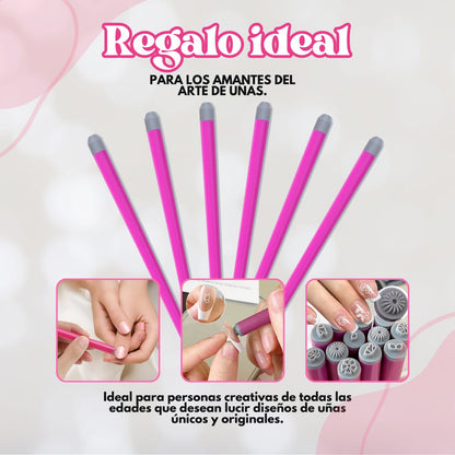 Set Pincel Para Uñas X6